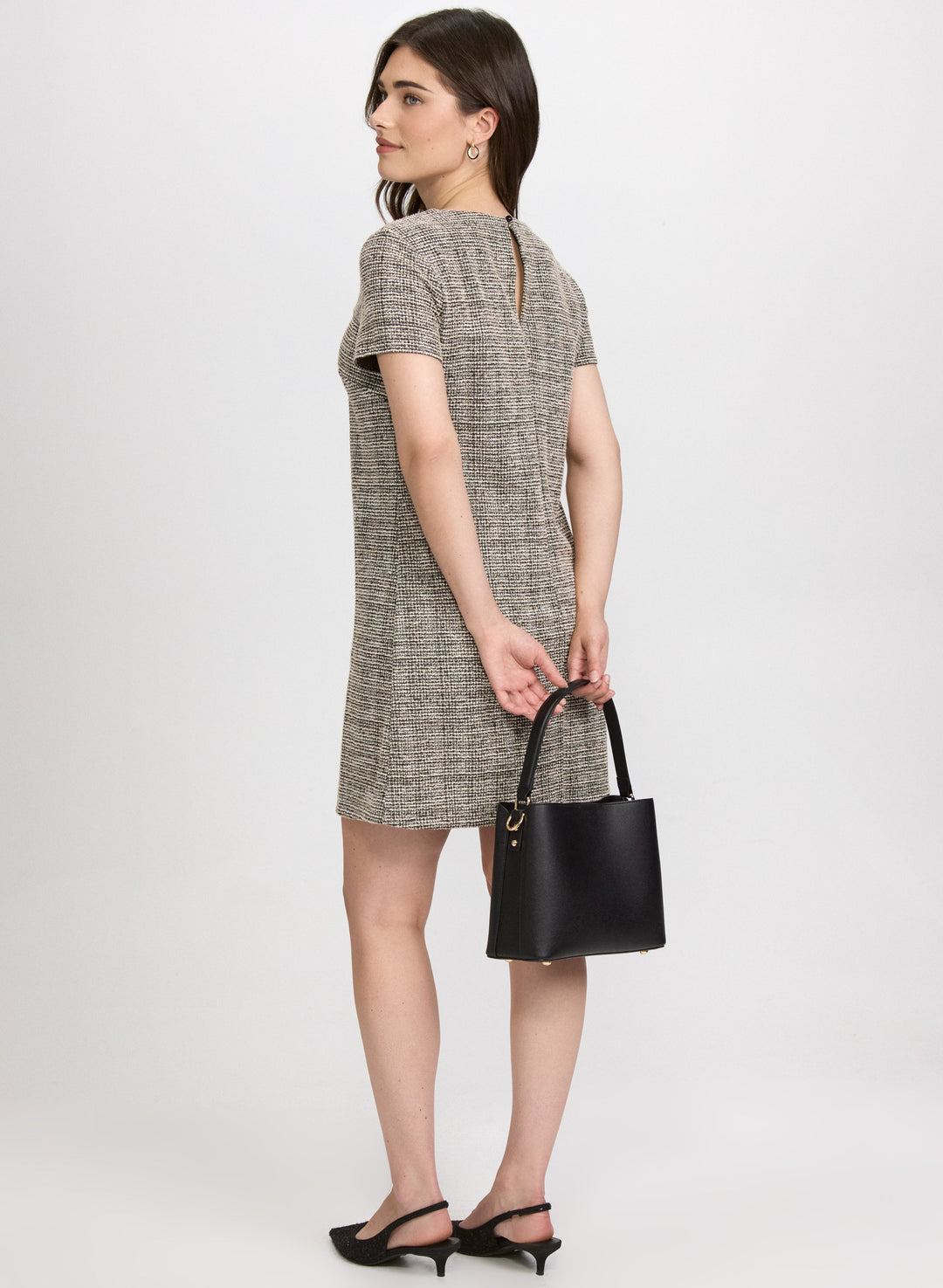 Embellished Tweed Dress