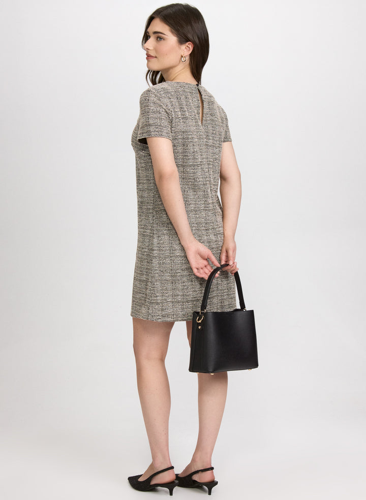 Embellished Tweed Dress