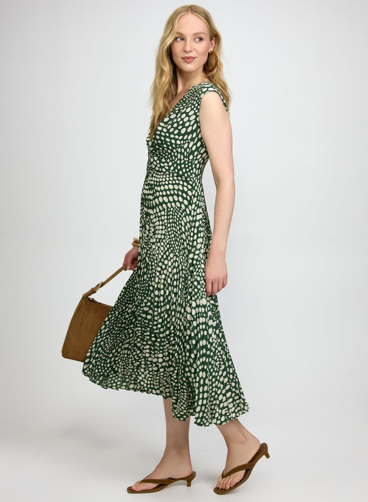 Dot Print Midi Dress