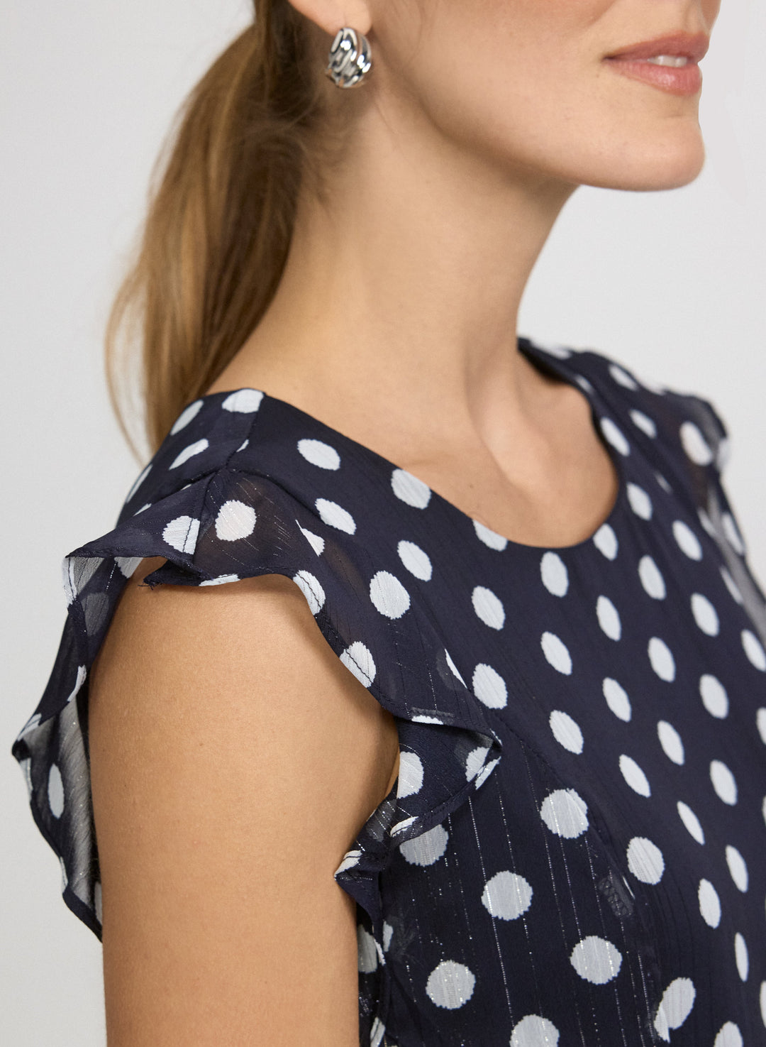 Polka Dot Chiffon Dress