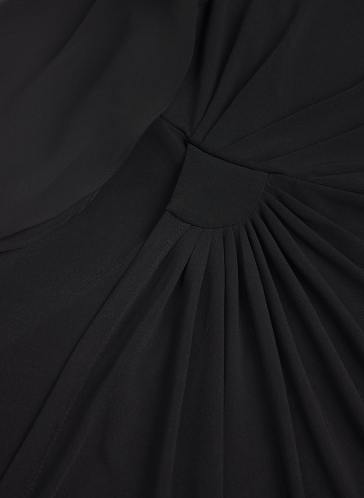 Chiffon Cape Sleeve Dress