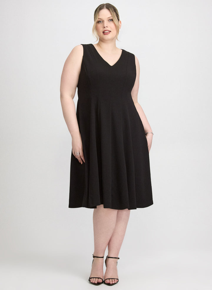 Crepe Fit and Flare Dress