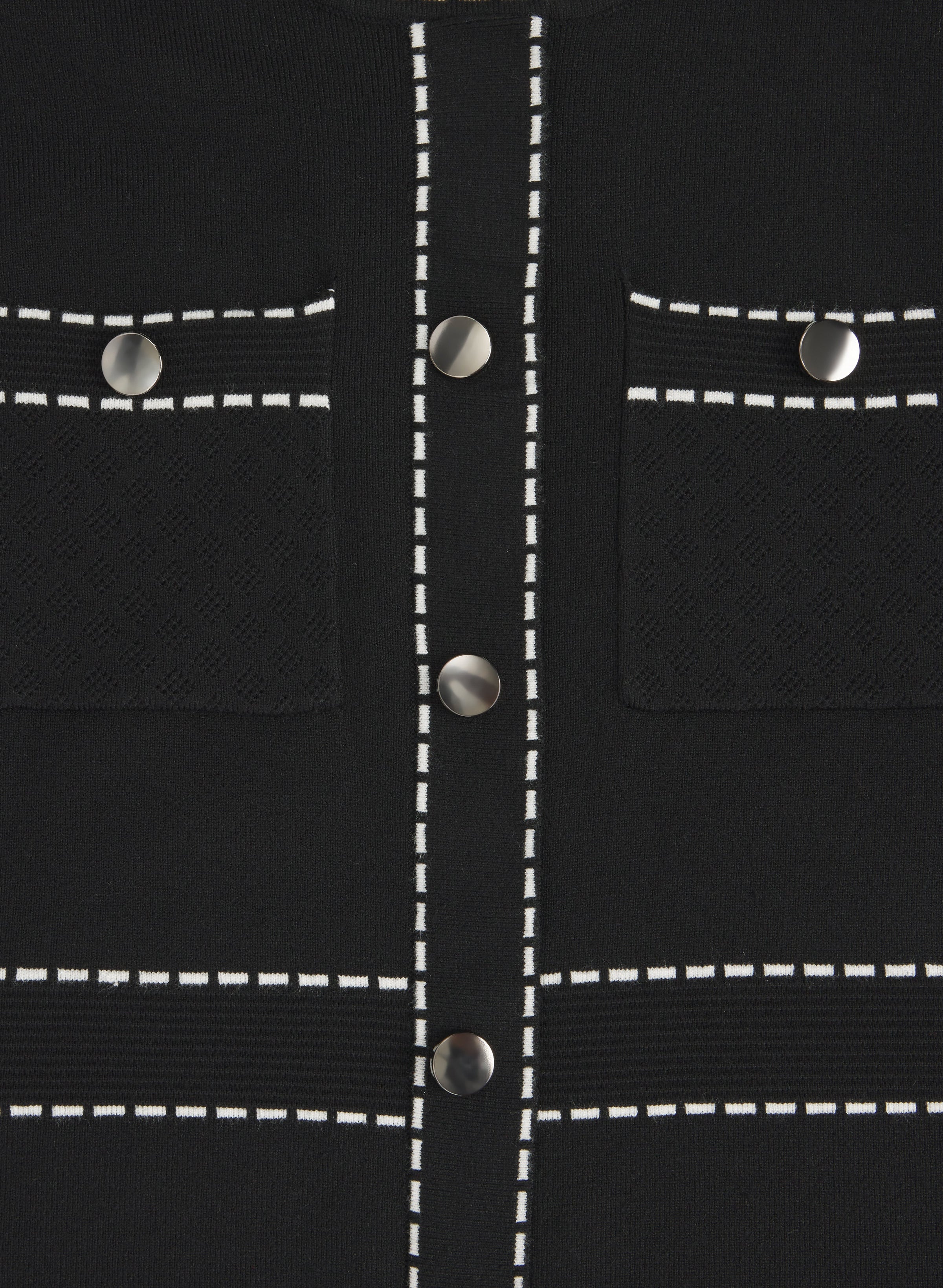 Contrast Stitch Sweater Dress