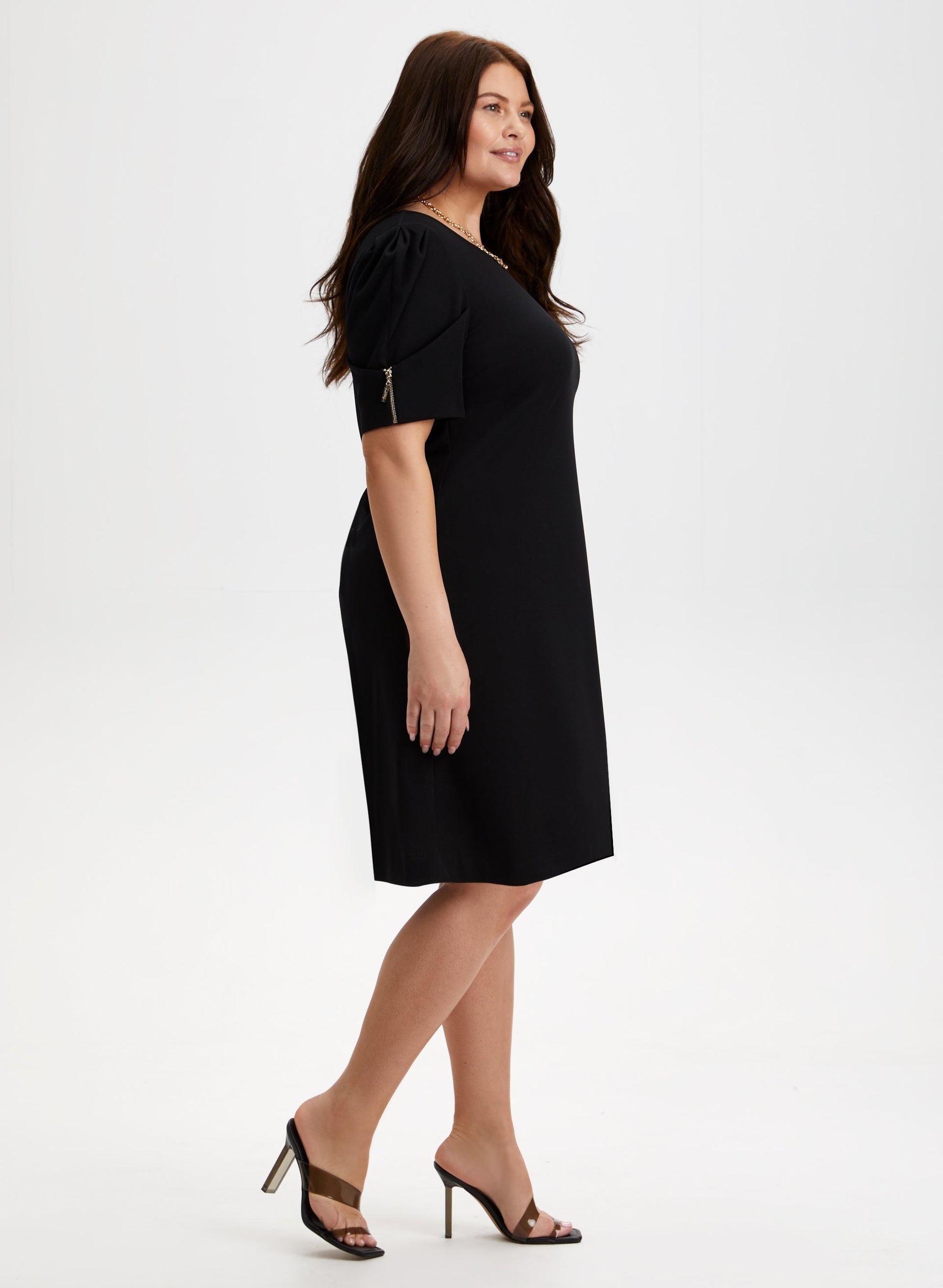 Joseph Ribkoff - Zip Detail A-Line Dress