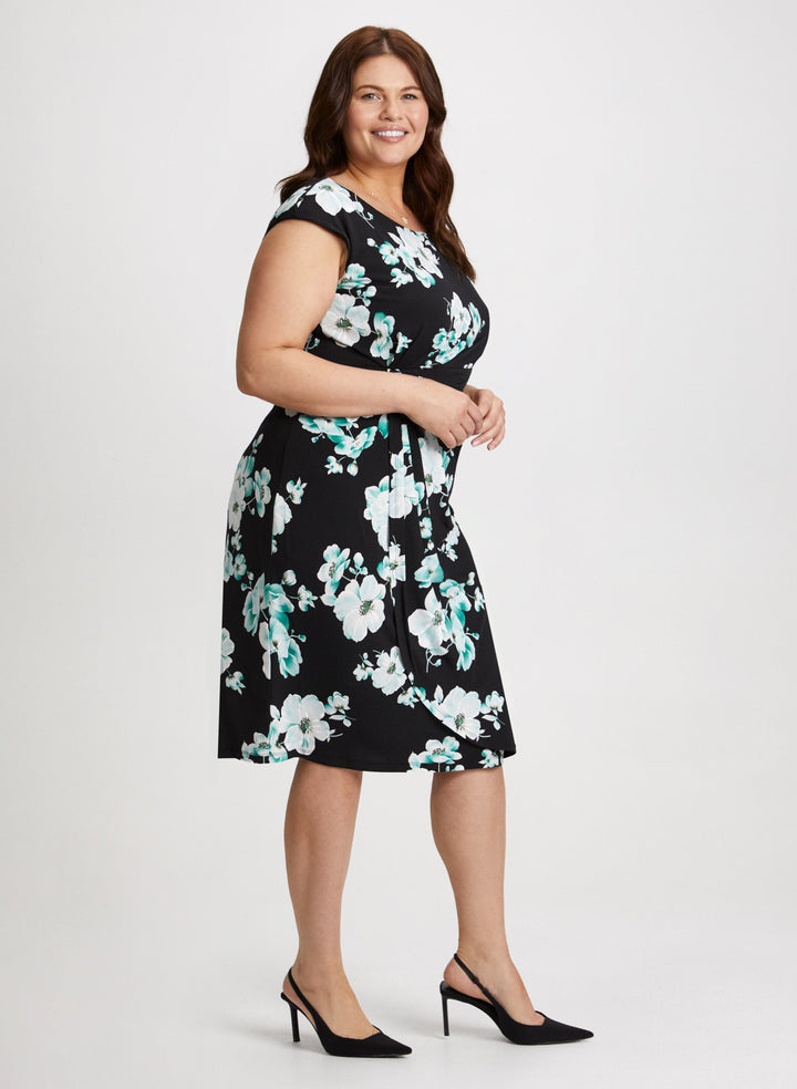 Ruched Waist Floral Dress