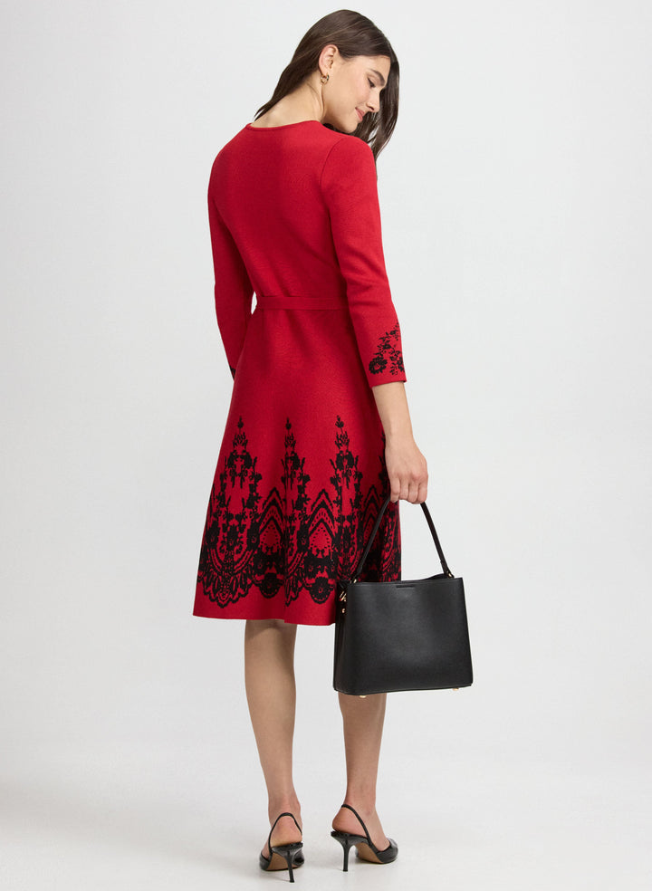 Paisley Placement Knit Dress