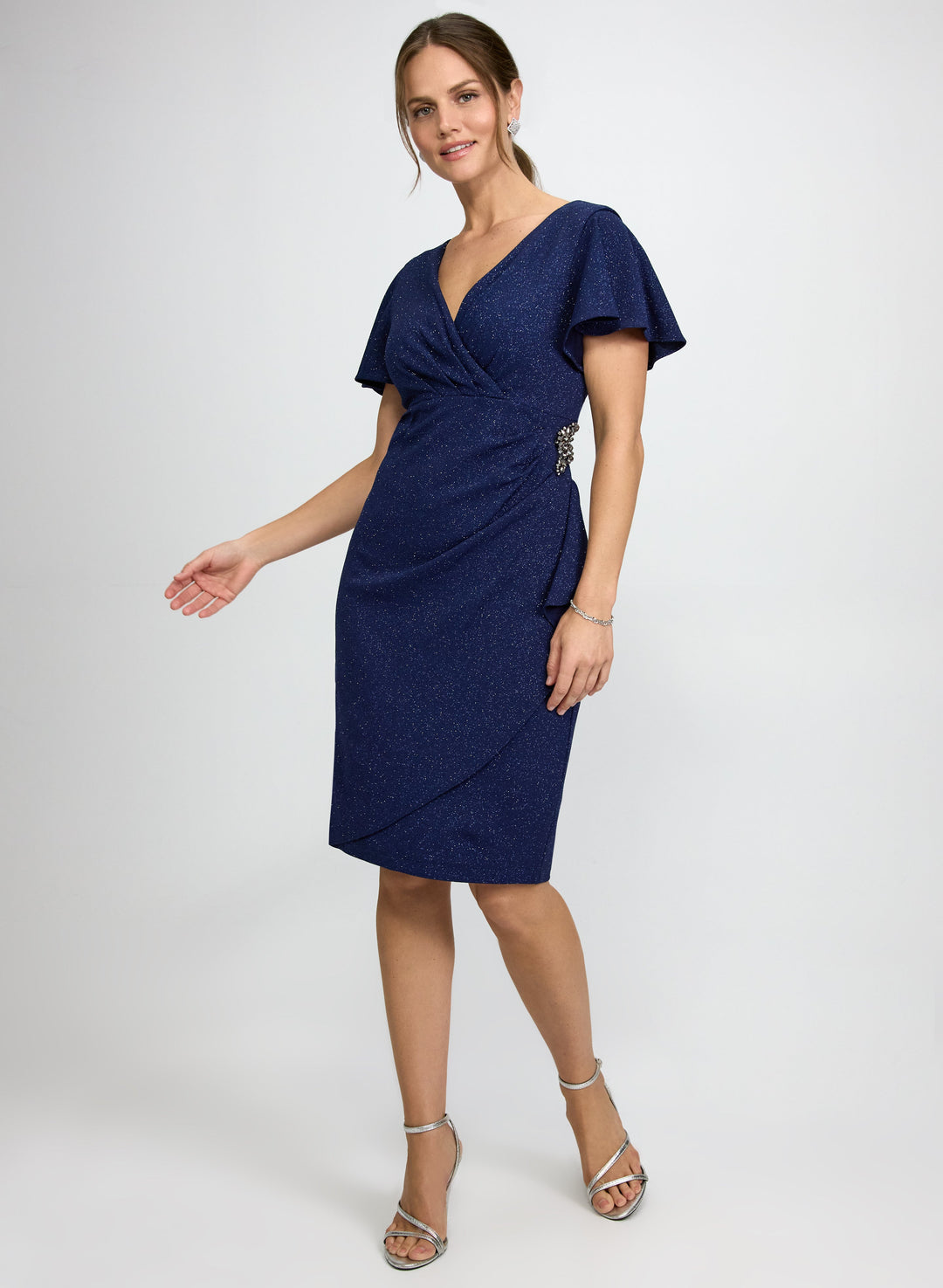 Metallic Knit Dress