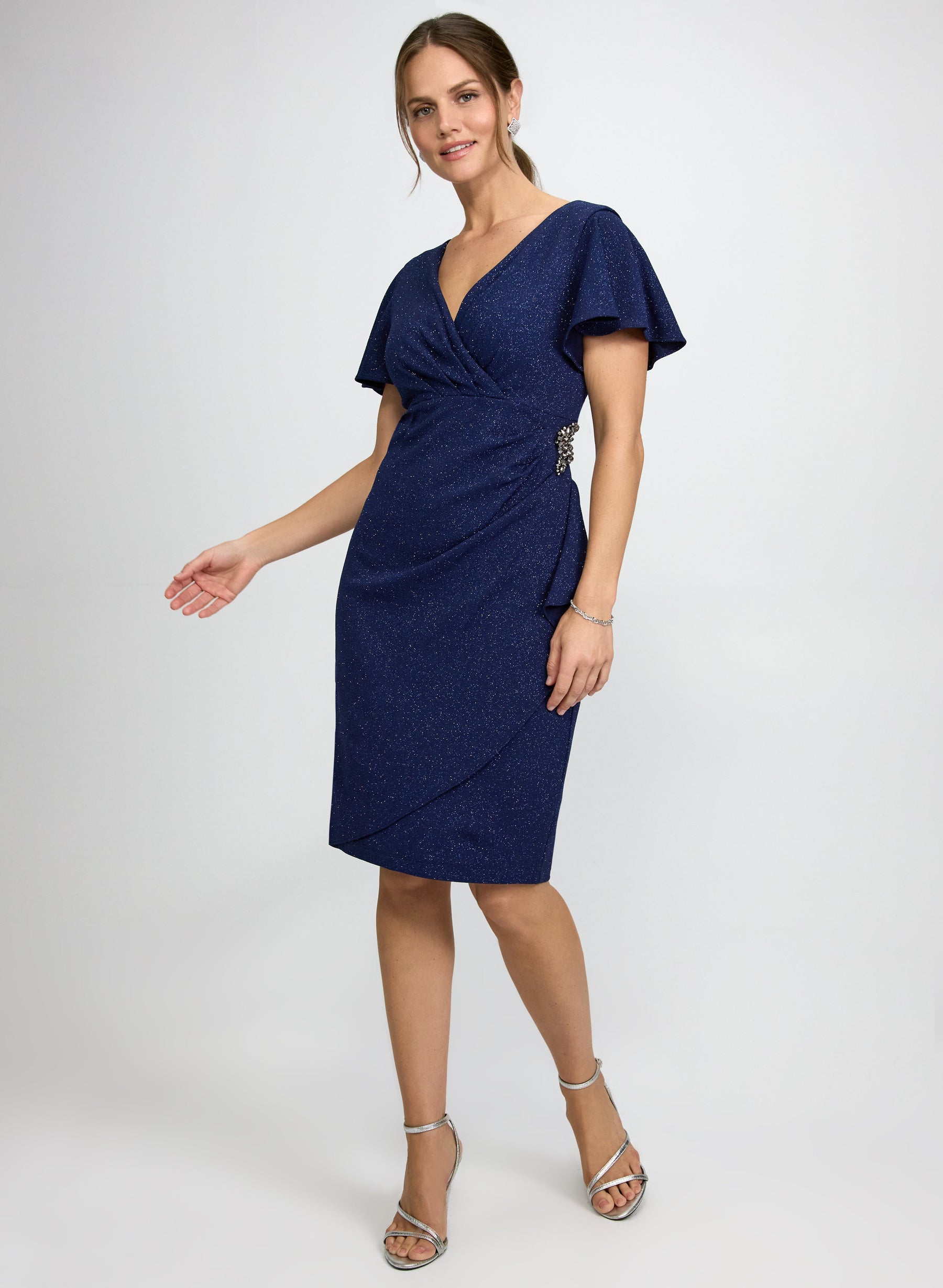 Metallic Knit Dress