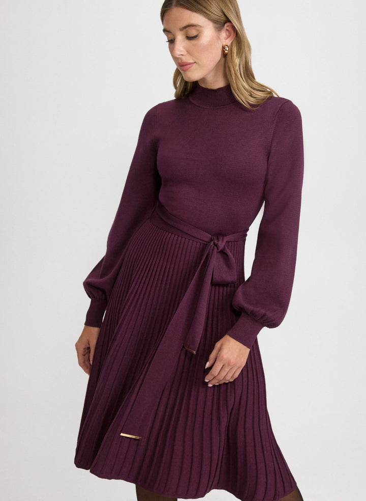 Pleated Sweater Dress