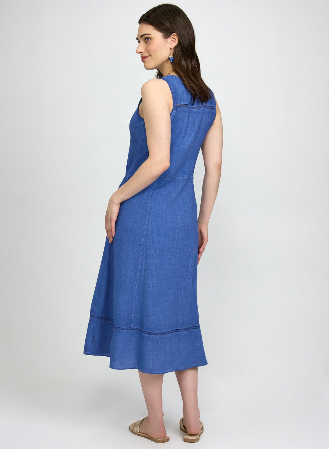 Linen-Blend Dress