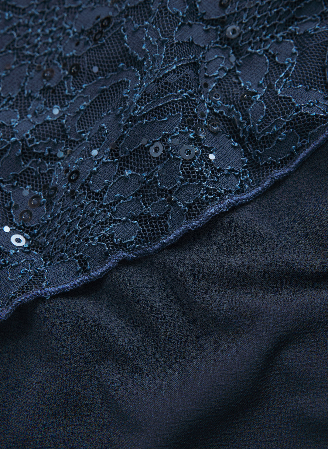 Compli K - Sequined Lace Capelet Dress