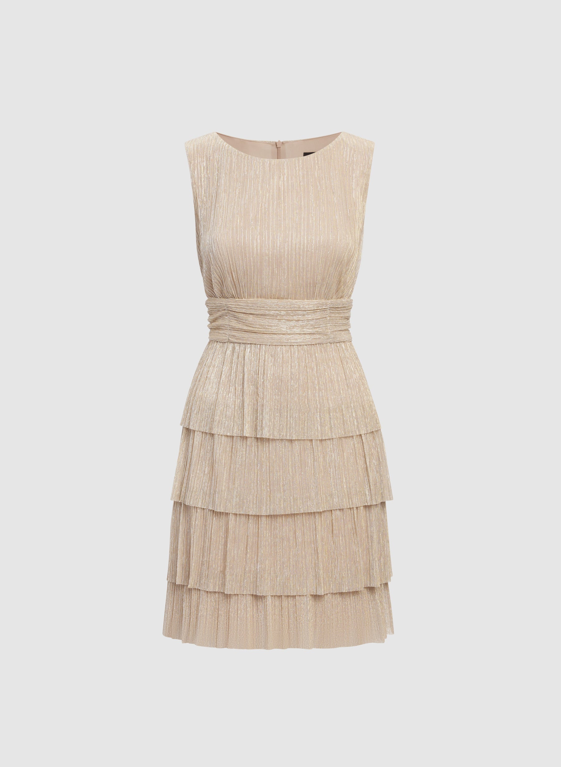 Tiered Metallic Dress