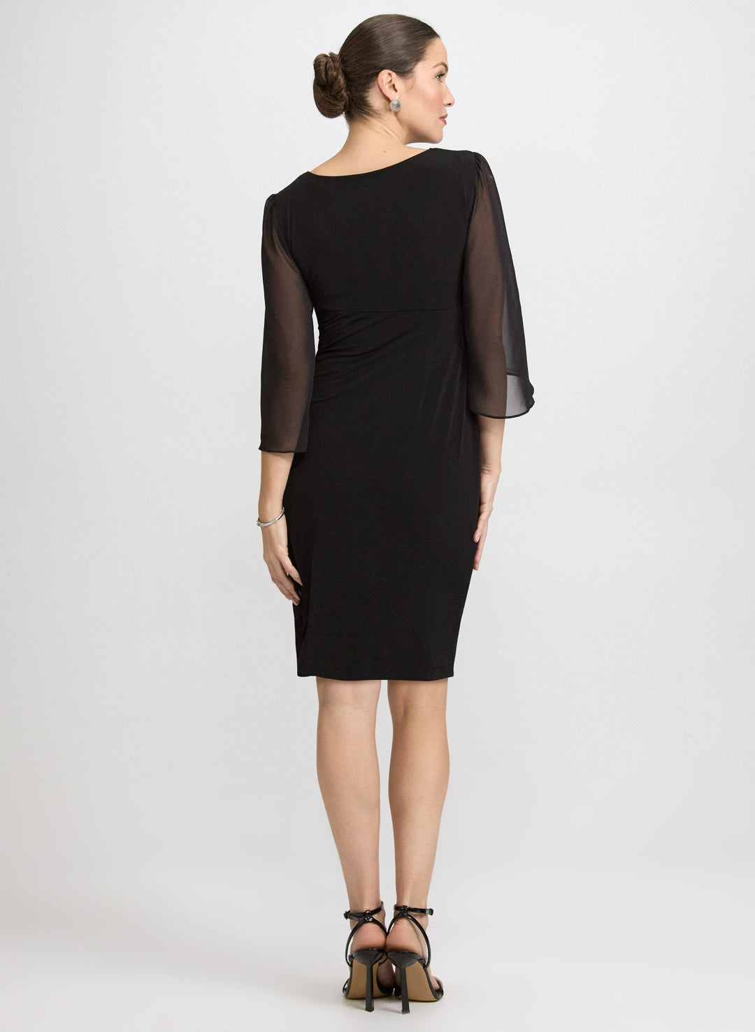 Chiffon Cape Sleeve Dress