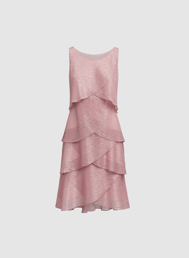 Metallic Tiered Dress