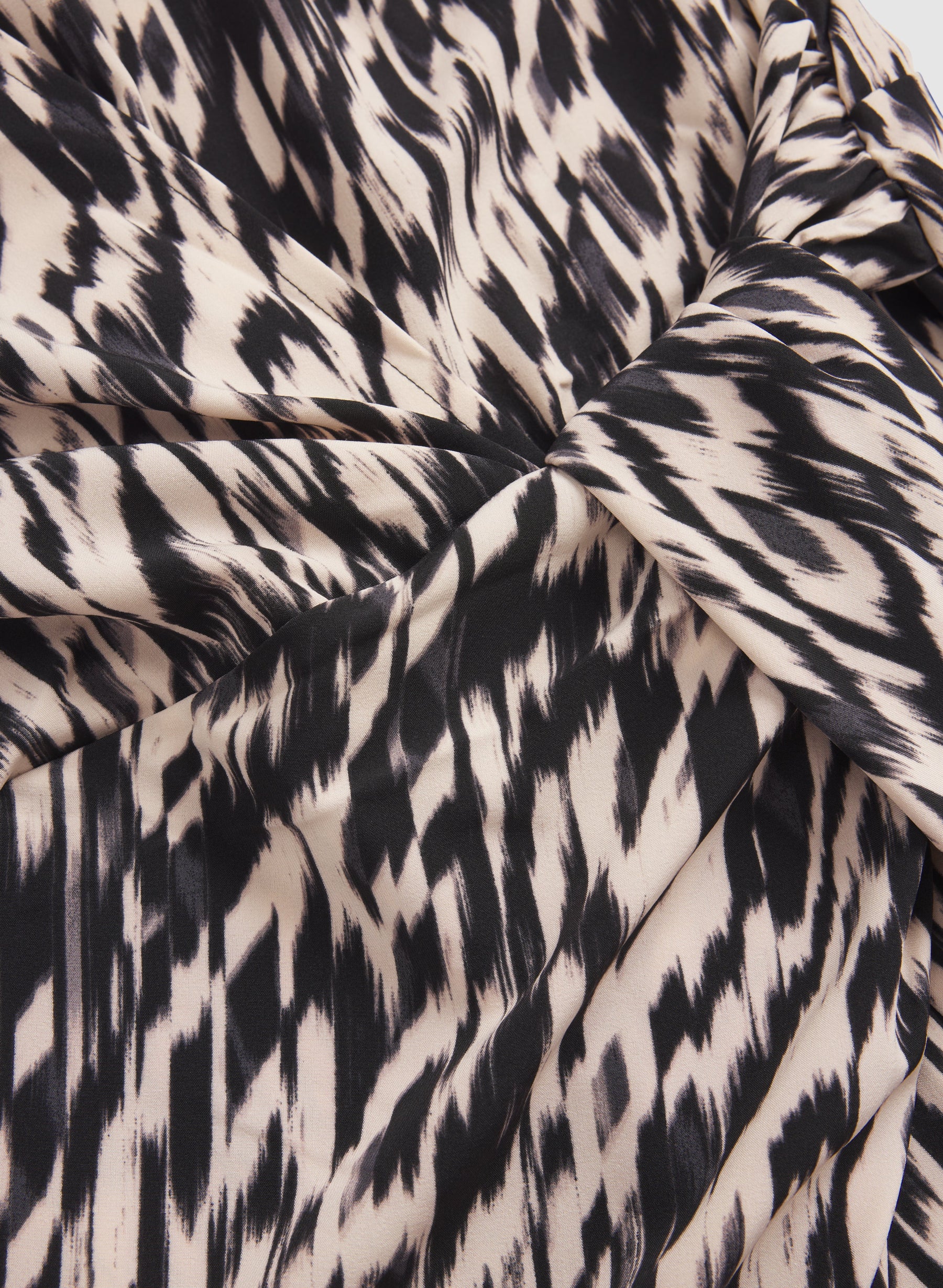 Abstract Tie-Waist Dress