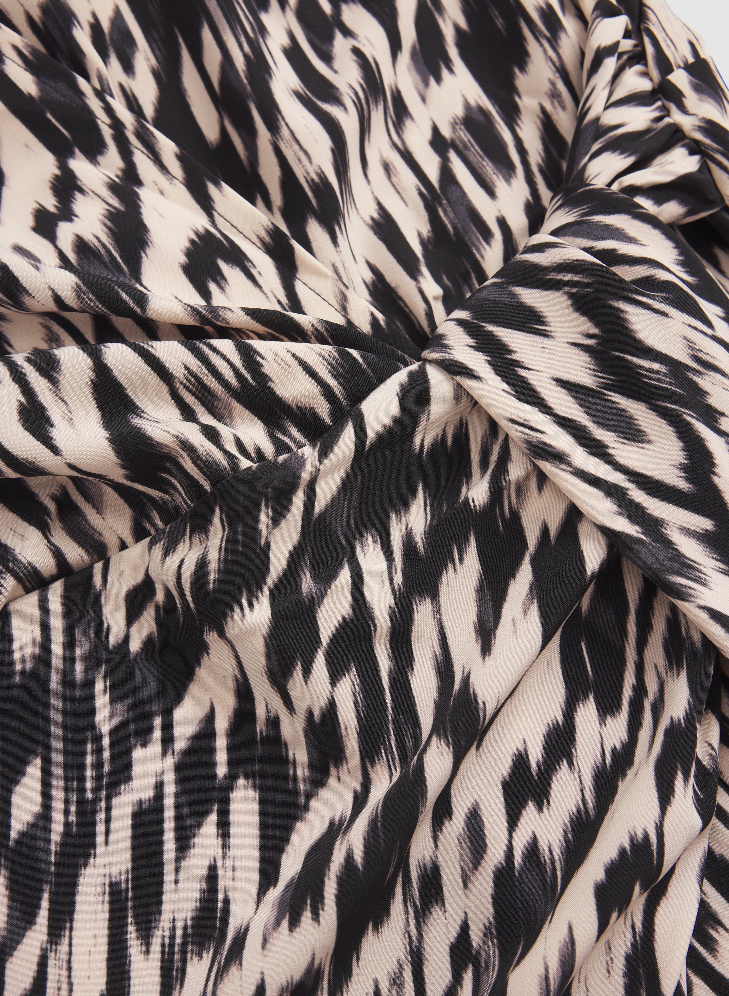 Abstract Tie-Waist Dress