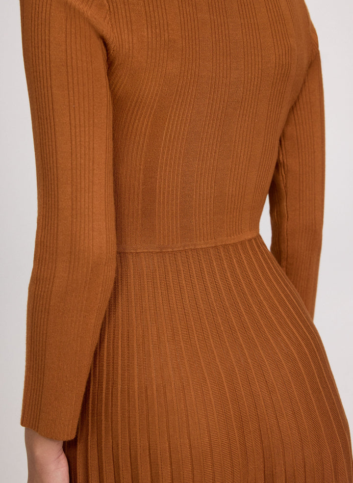 Pleated Knit Dress