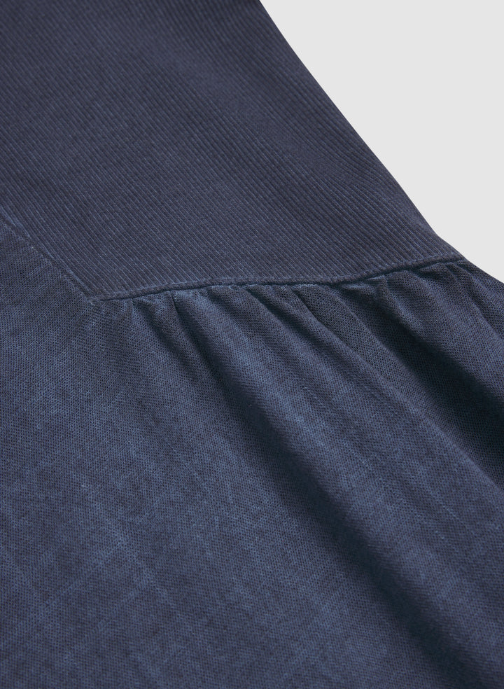 Linen-Blend Pocket Dress