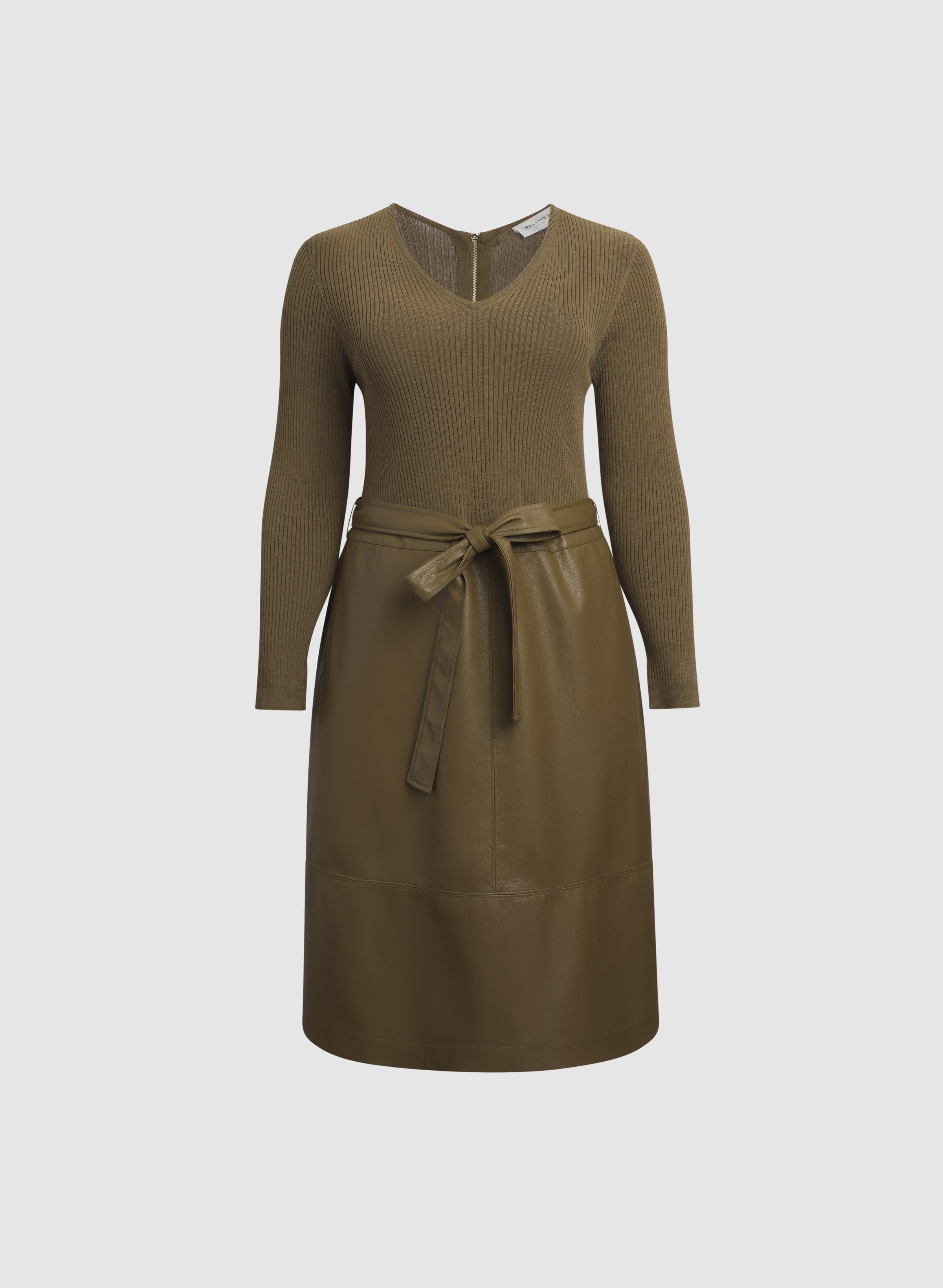 Melanie Lyne - Knit & Vegan Leather Dress