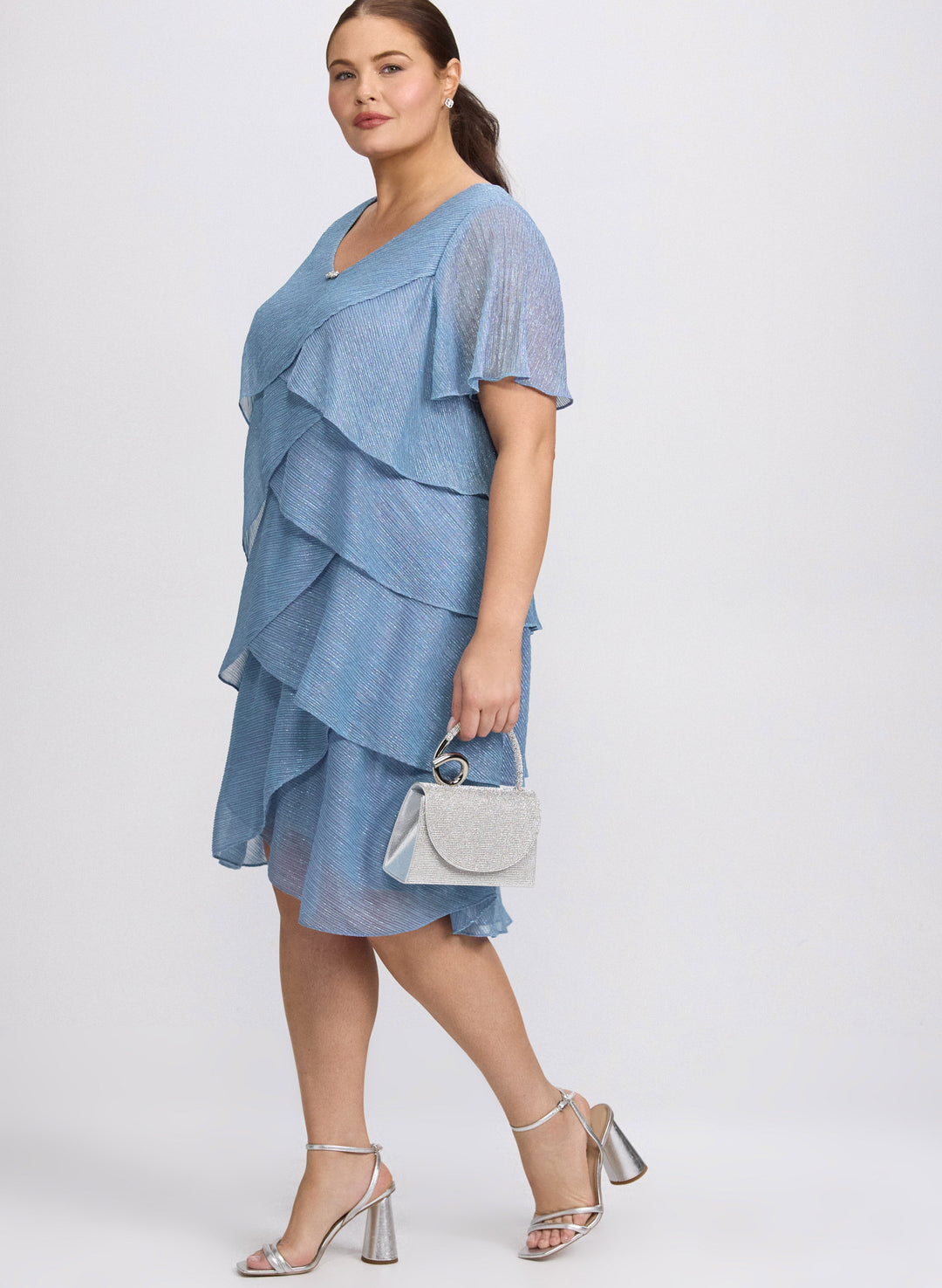 Layered Metallic Dress