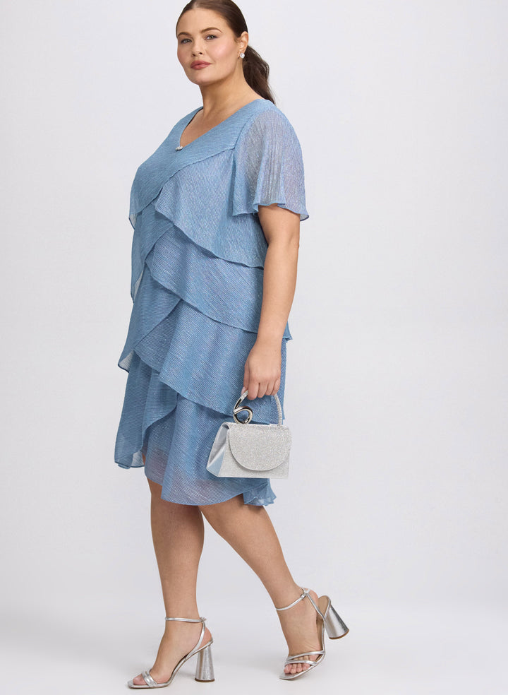 Layered Metallic Dress