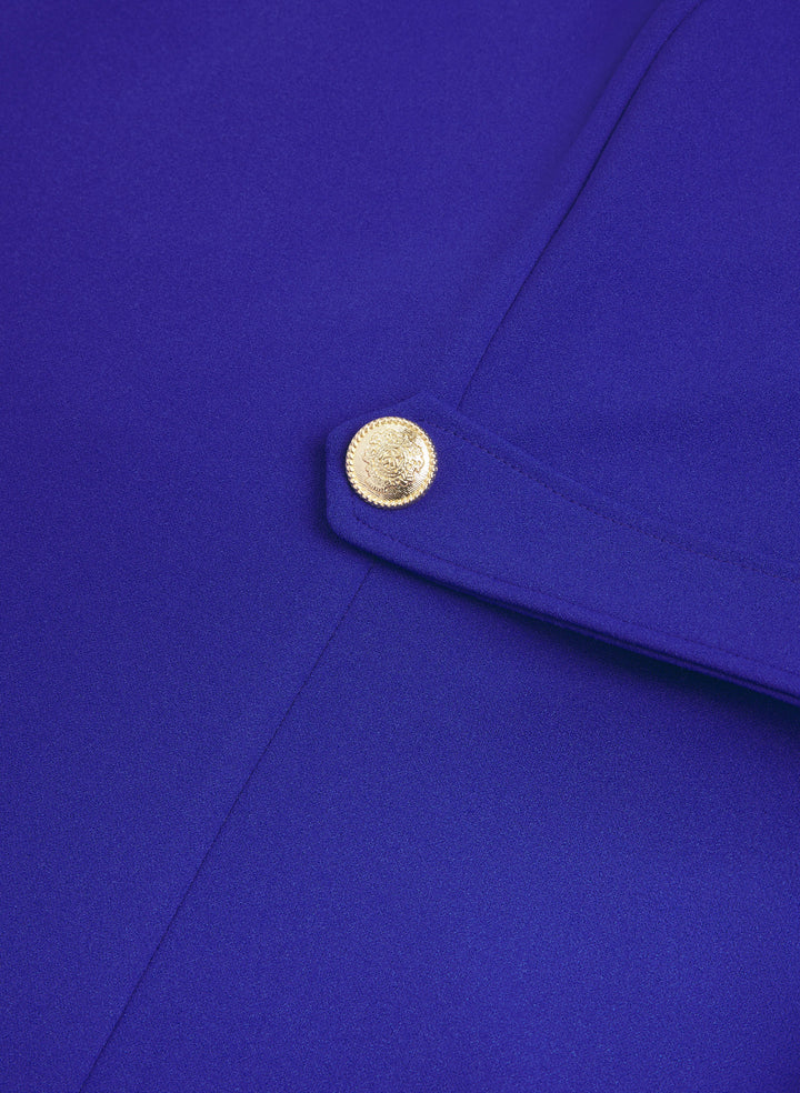 Buttoned-Tab Detail Dress