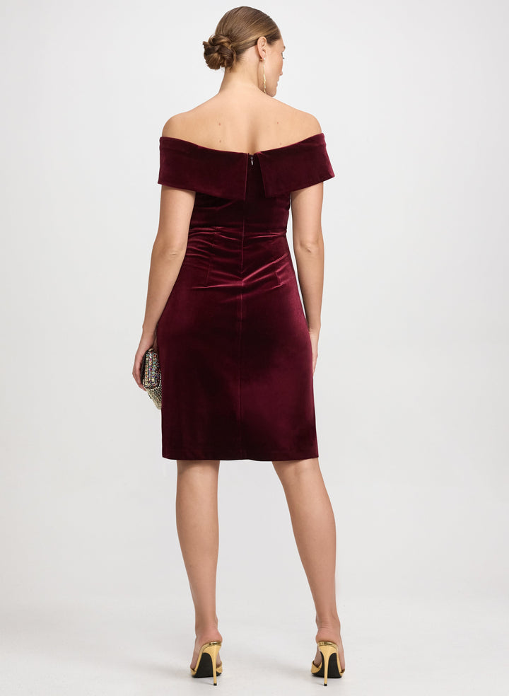 Off-The-Shoulder Velvet Dress