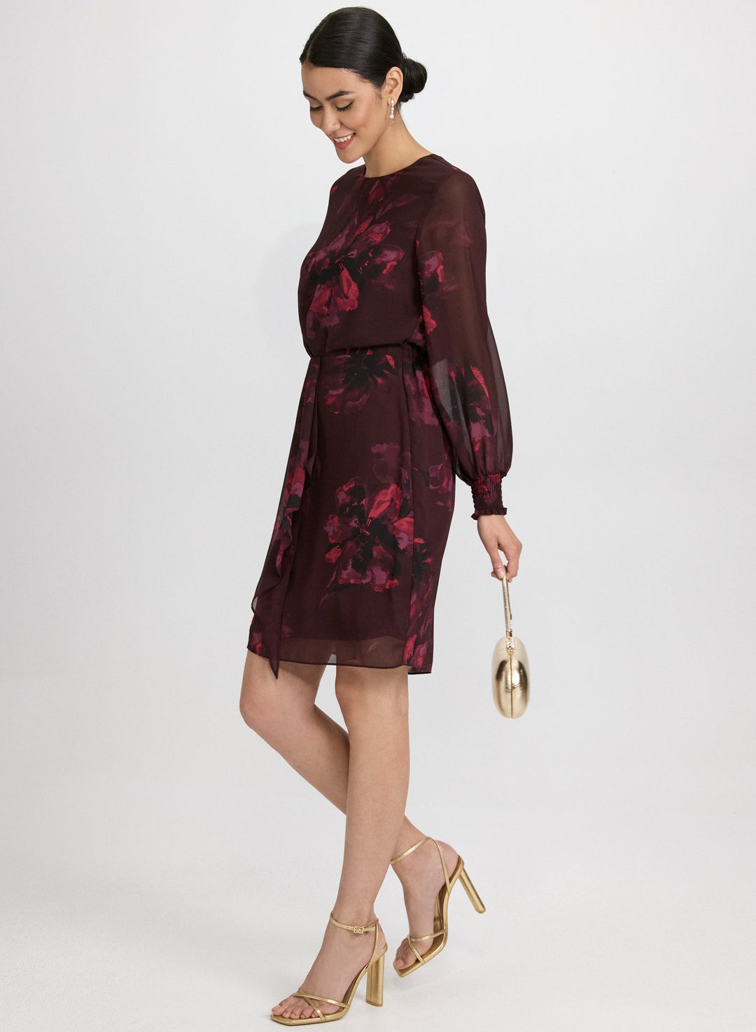 Floral Flounce Front Dress