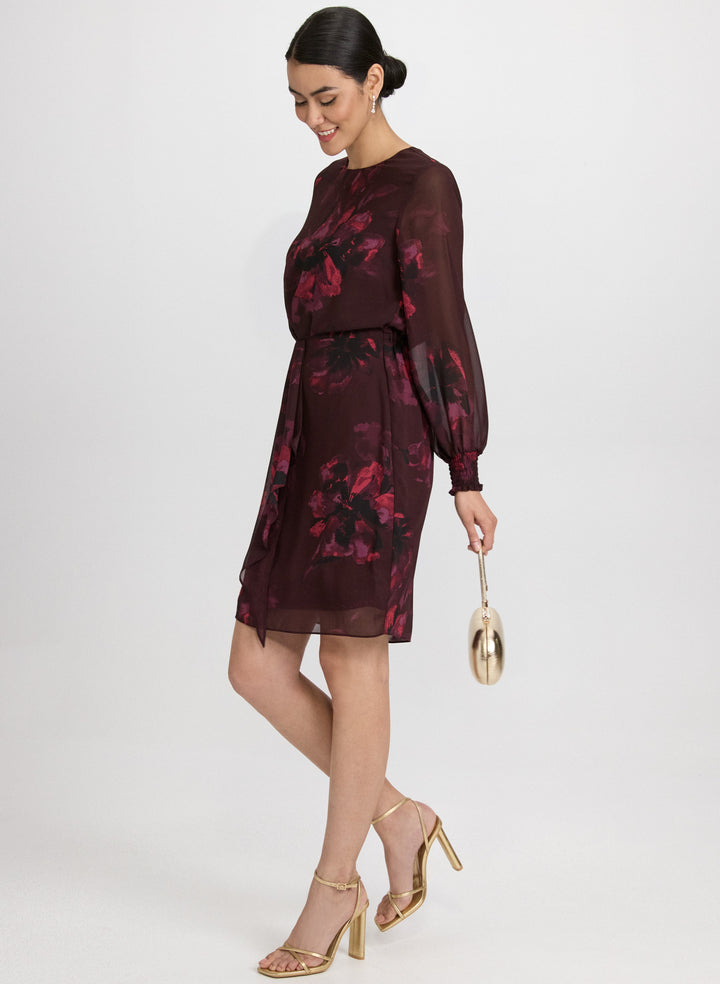 Floral Flounce Front Dress