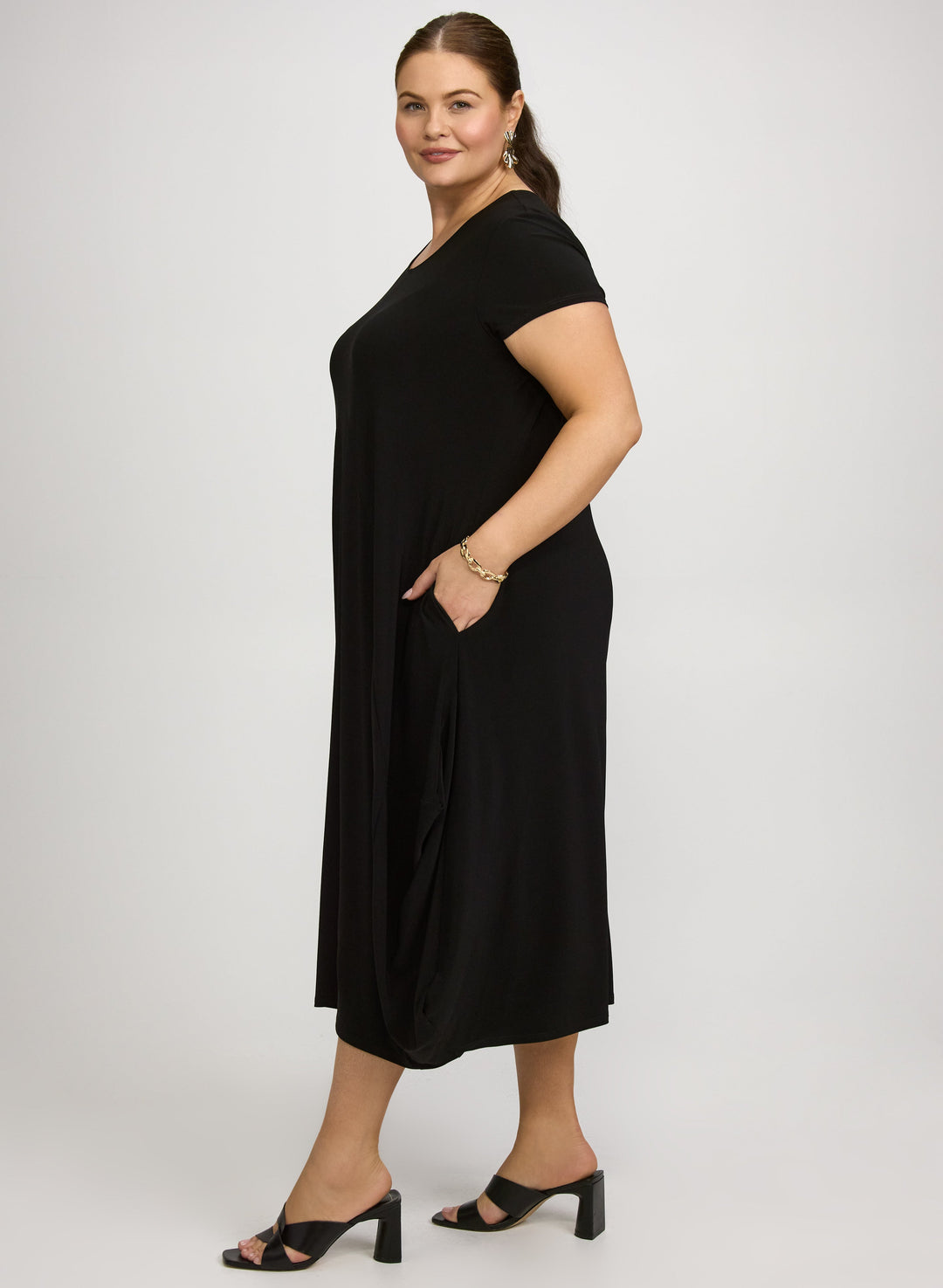 Joseph Ribkoff - Scoop Neck Midi Dress