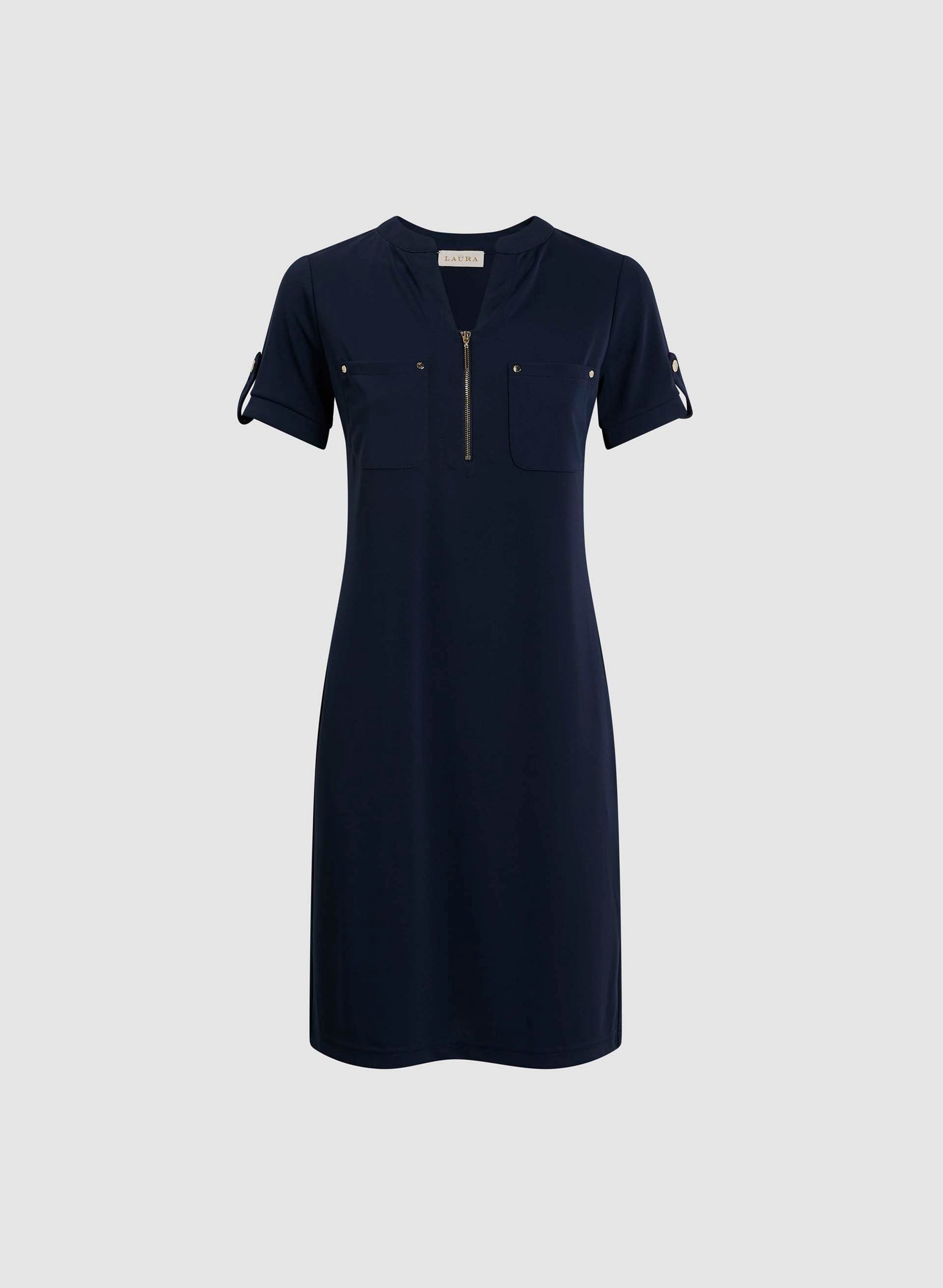 Zip Neck Dress