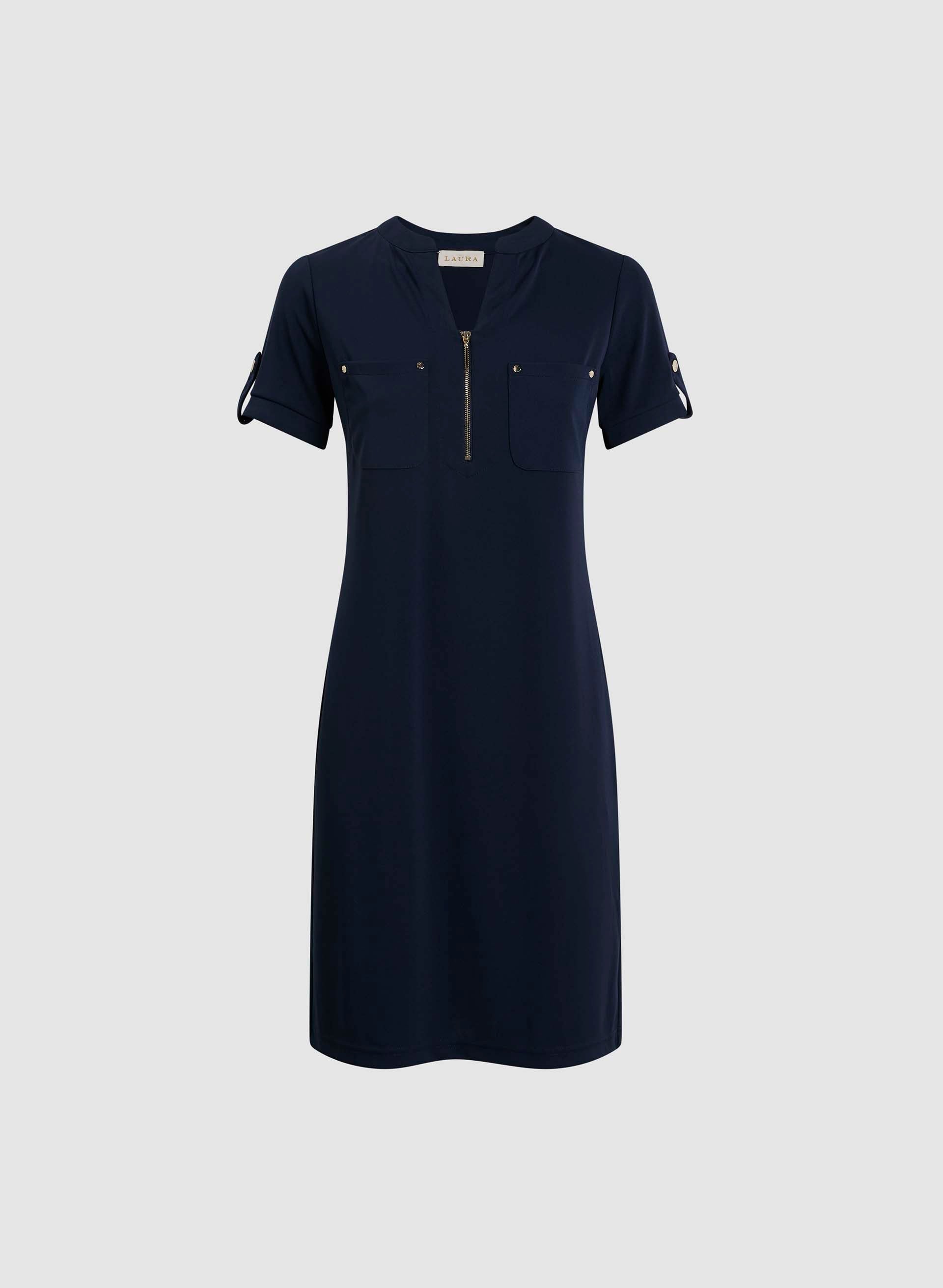 Zip Neck Dress