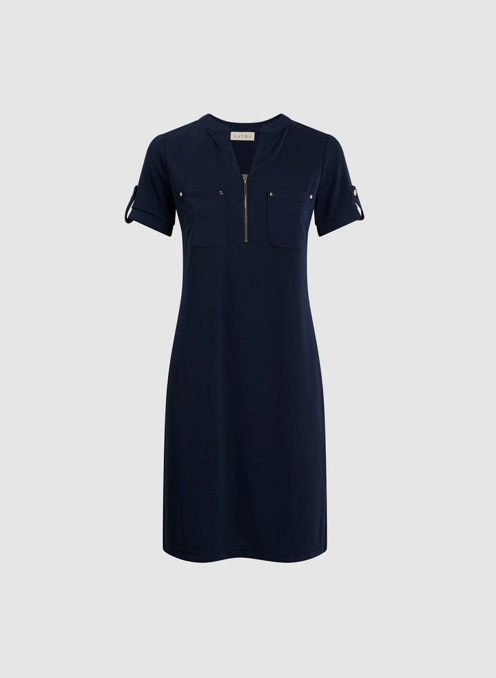 Zip Neck Dress