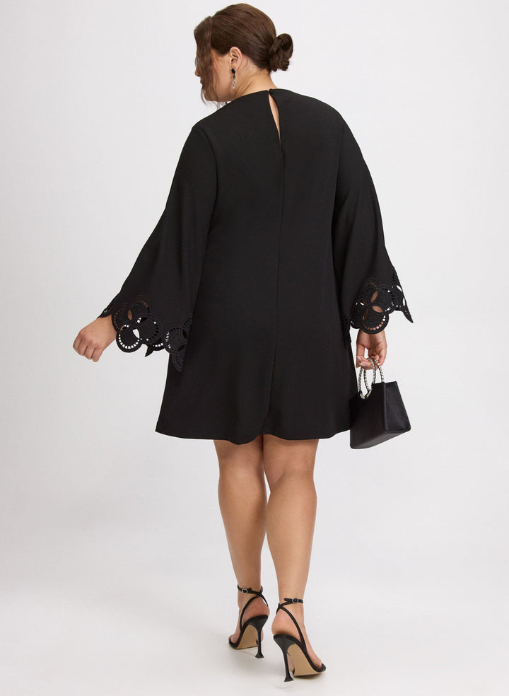 Embroidered Sleeve Dress