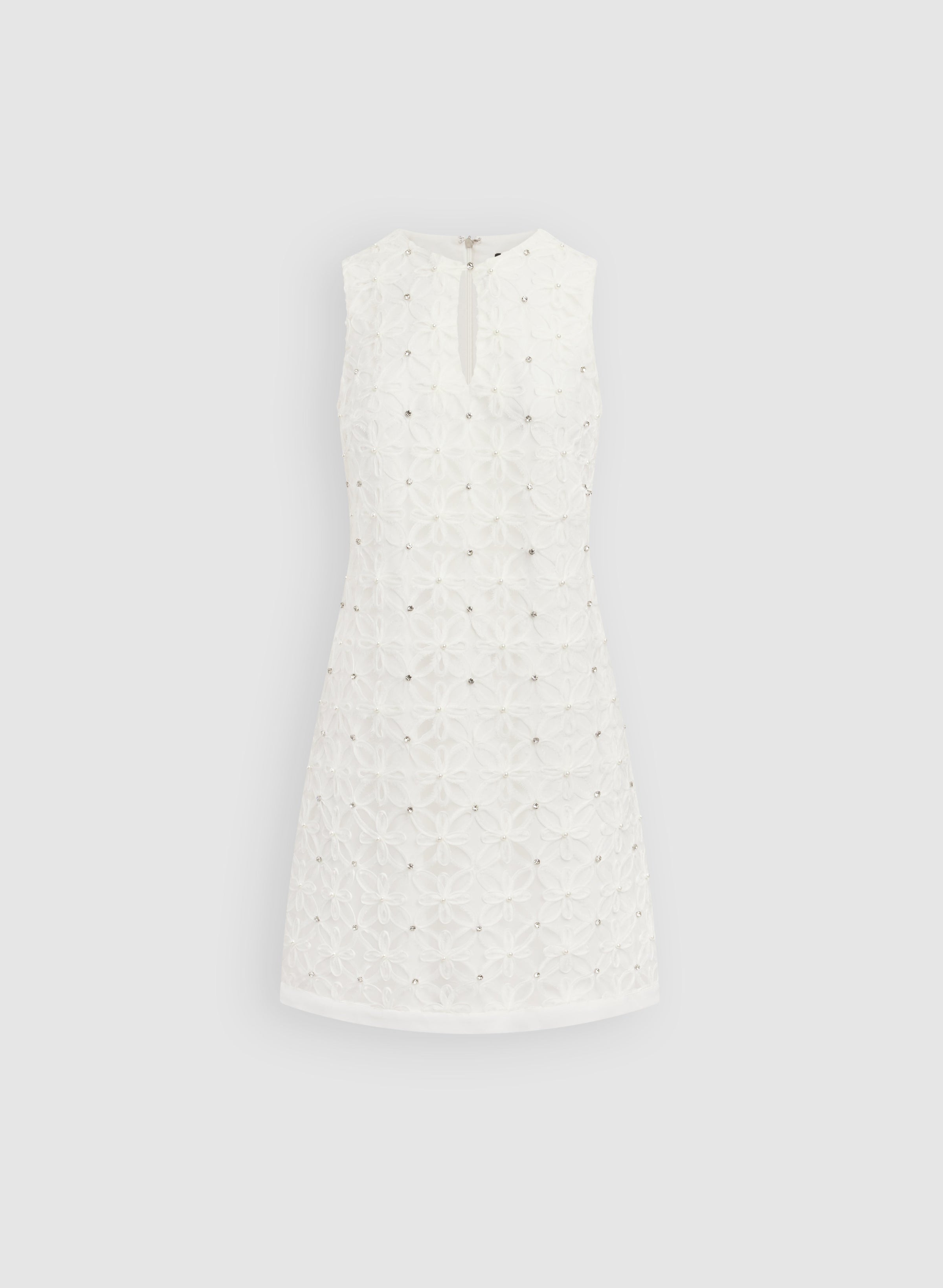 Floral Pattern & Rhinestone Dress
