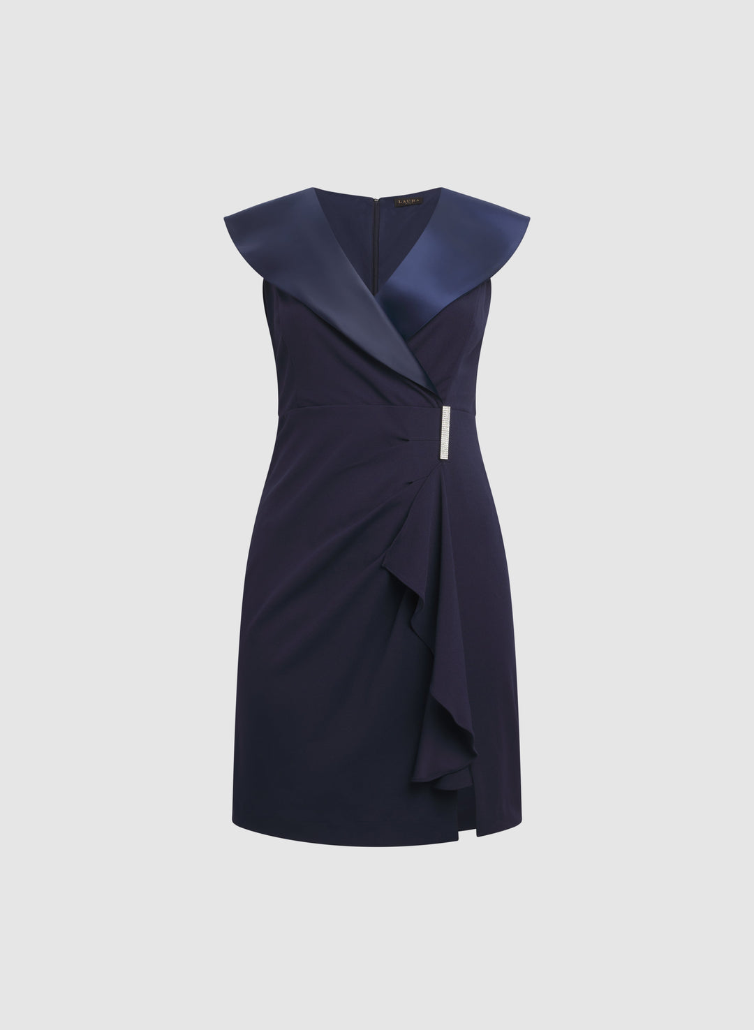 Tuxedo Satin Collar Dress
