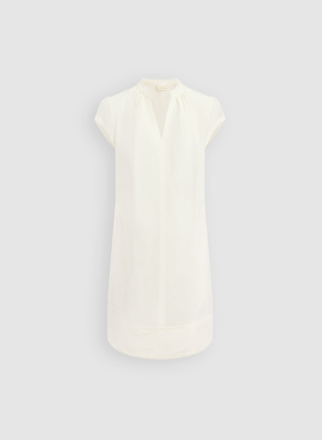 Straight Linen-Blend Dress
