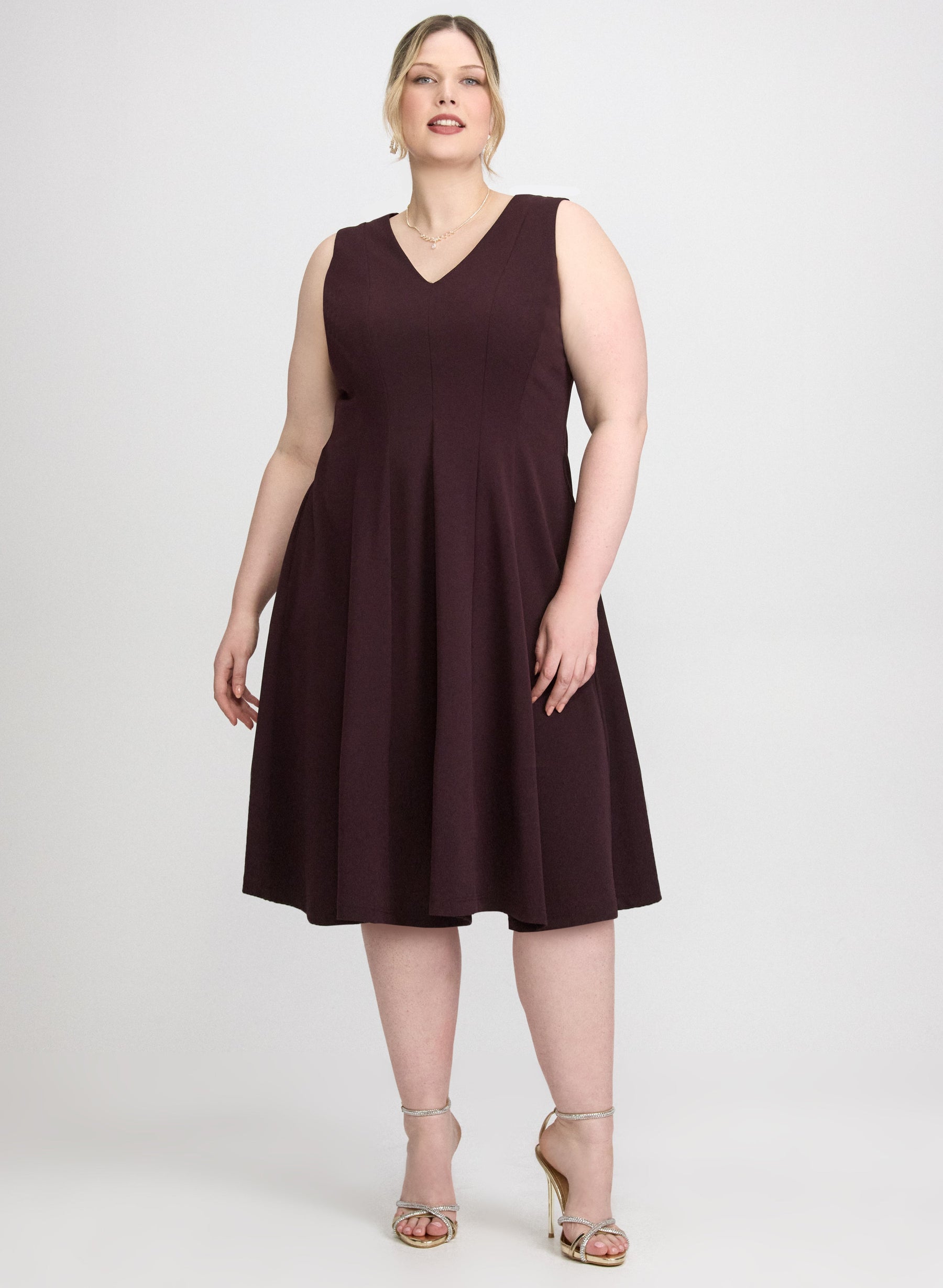 Crepe Fit and Flare Dress