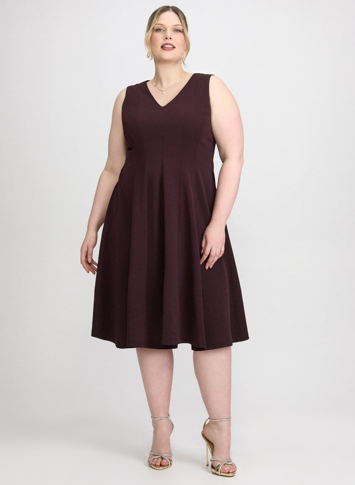 Crepe Fit and Flare Dress