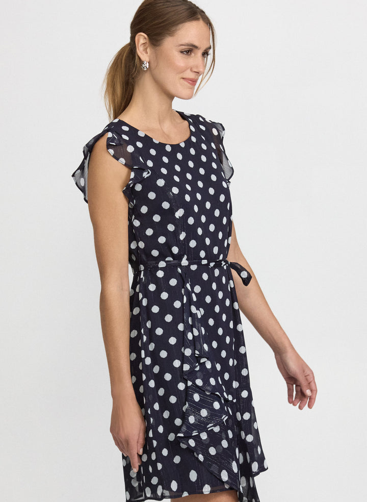 Polka Dot Chiffon Dress