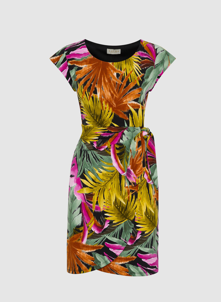 Tropical Tie-Waist Dress