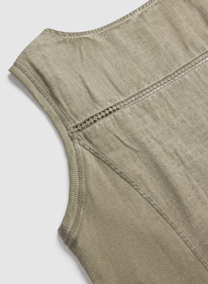 Linen-Blend Dress