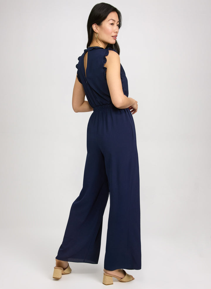 Frilled Trim Jumpsuit - Short
