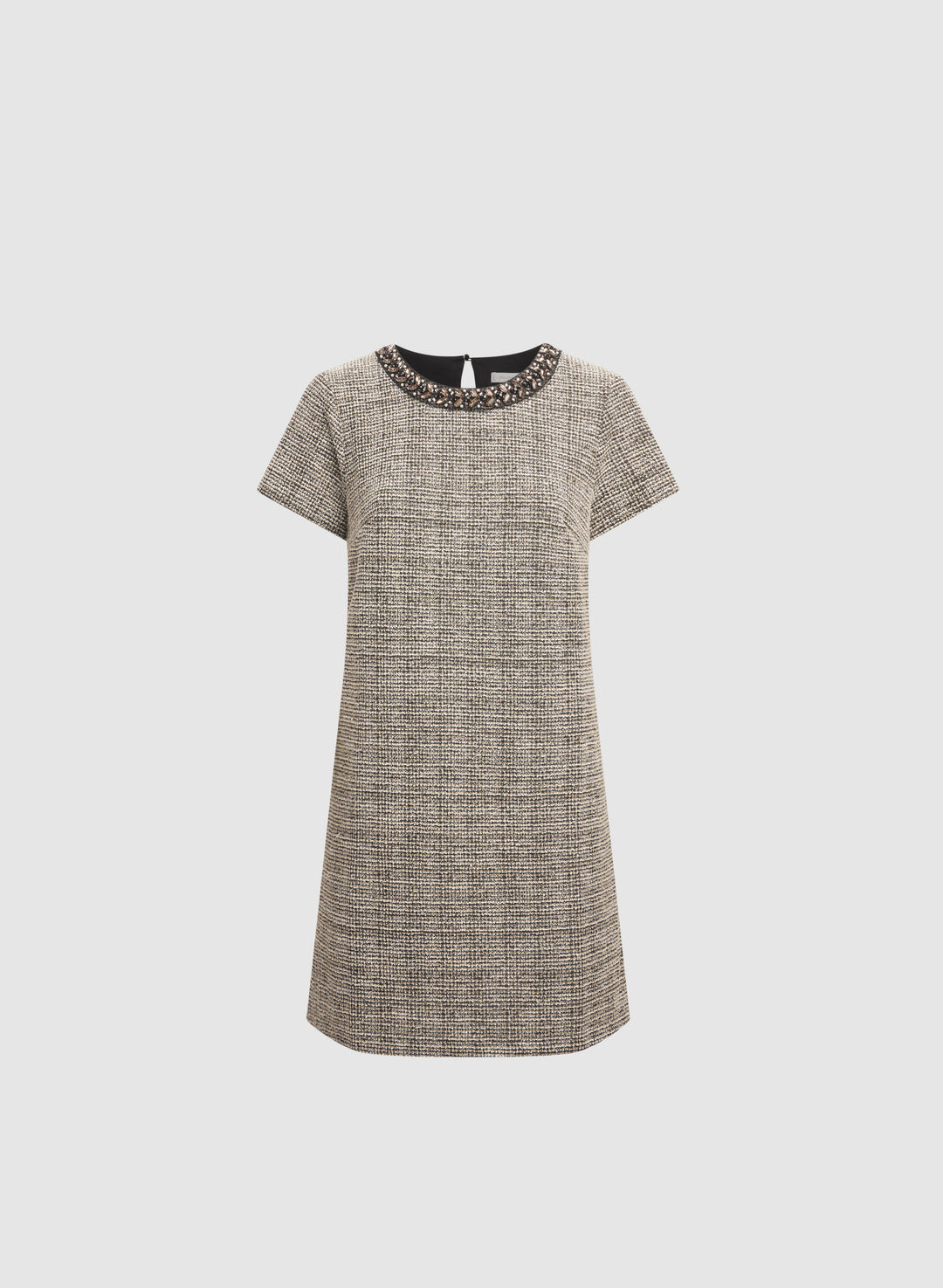 Embellished Tweed Dress