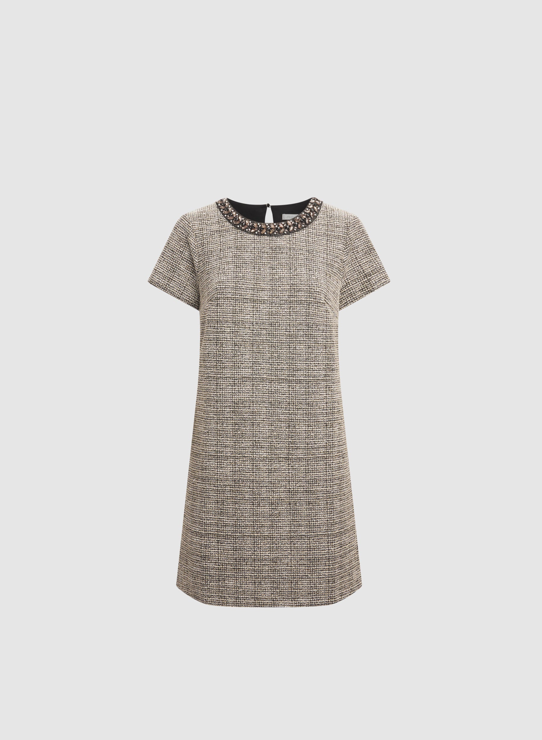 Embellished Tweed Dress