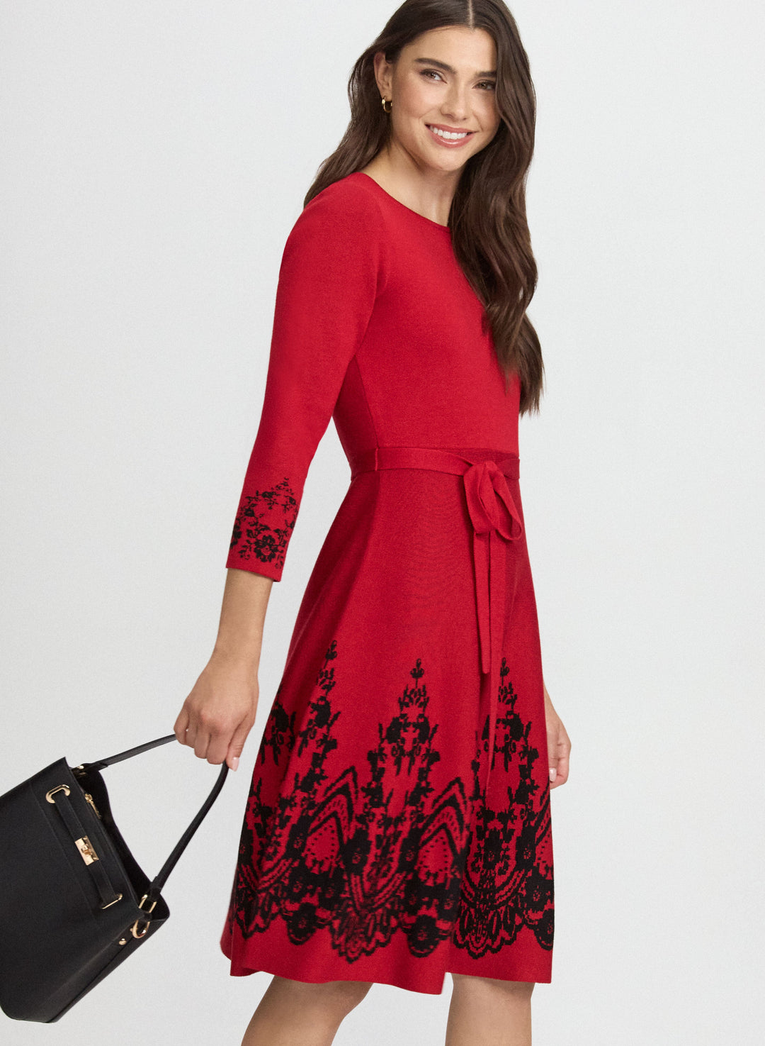 Paisley Placement Knit Dress