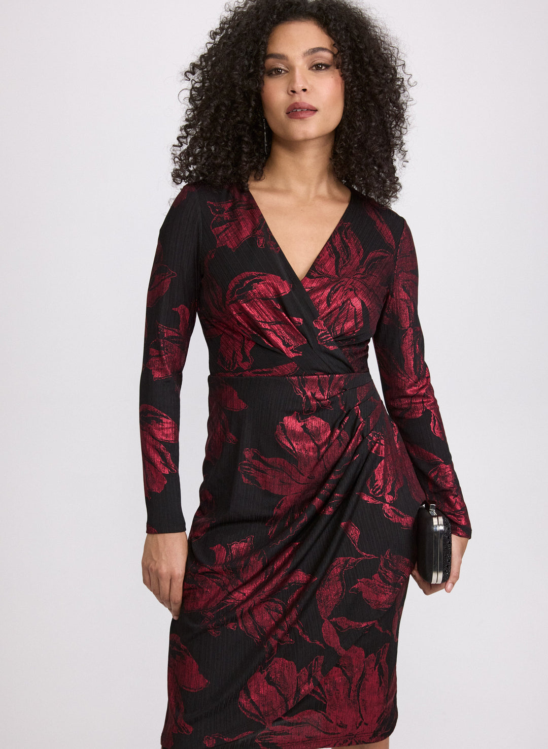 Floral Metallic Dress