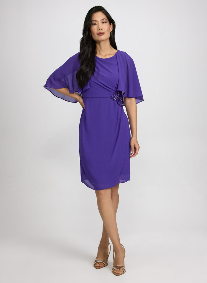 Chiffon Capelet Dress