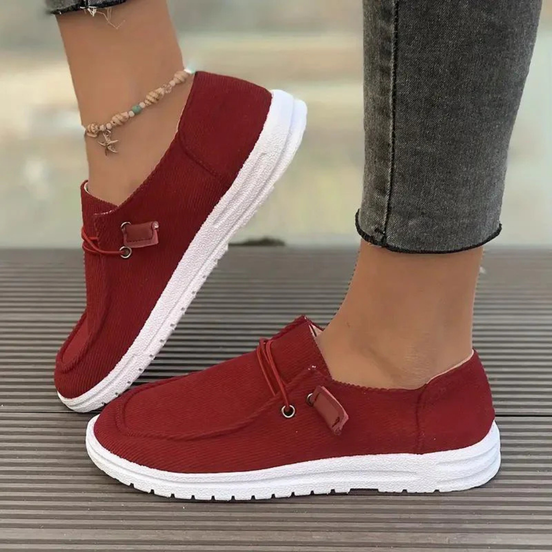 Margaret - Ribbed Slip-On Flats