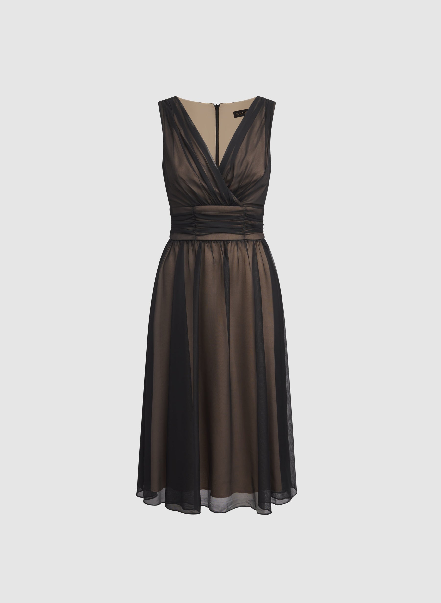 Mesh Fit and Flare Dress